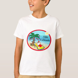 T-shirt Détendez-vous sous Palm Père Noël hawaiin Christma