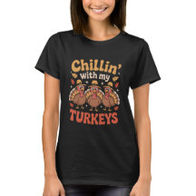 Détente avec mes dindes drôle de Thanksgiving en f