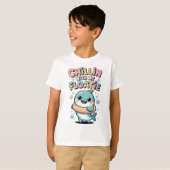 T-shirt Détente avec mon flotteur | Bébé Requin Enfants (Devant entier)
