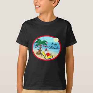 T-shirt Détente sous Noël de hawaiin de Père Noël de paume