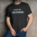 T-shirt Détenu no PO 1135809 Retro Typographie<br><div class="desc">Typographie rétro gris clair pour le célèbre détenu no PO1135809.</div>