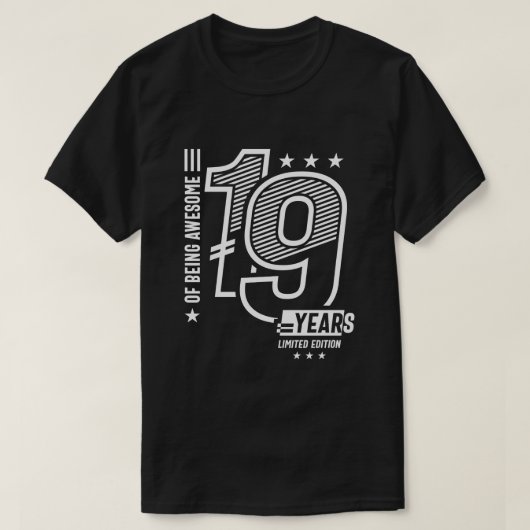 T-shirt D'Être génial 19 ans - 19e anniversaire (Design devant)