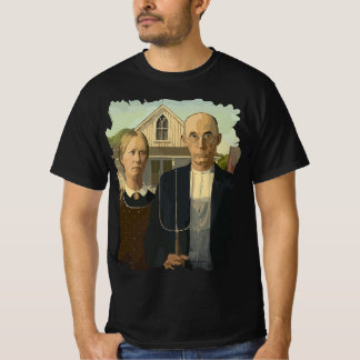 T-shirt Détresse American Gothic Célèbre Peinture Par Gran