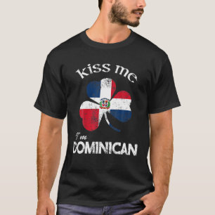 T-shirt Détresse Kiss Me Je suis Shamrock dominicain St. P