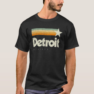 T-shirt Detroit City Michigan Unique Cool Classique Améric
