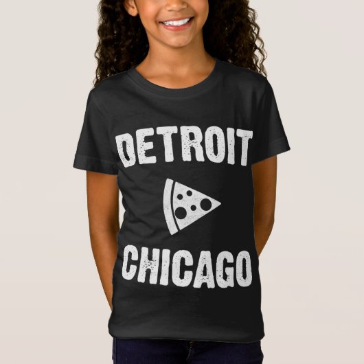 T-Shirt Detroit contre Chicago Pizza (Devant)