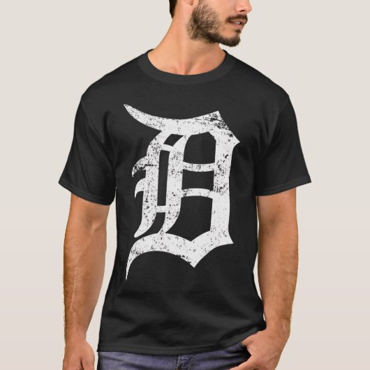 T-shirt Detroit D en état de détresse (Devant)