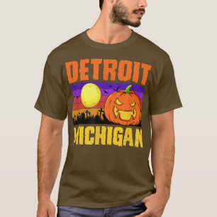 T-shirt Detroit Michigan Happy Halloween Party Ville local
