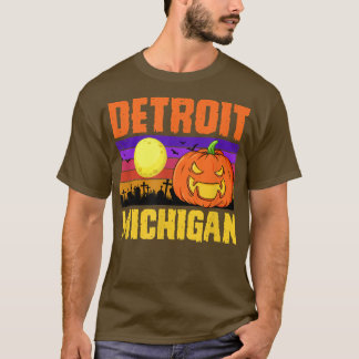 T-shirt Detroit Michigan Happy Halloween Party Ville local