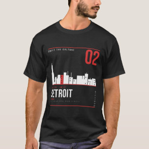 T-shirt Détroit Michigan Skyline ShiftTape Vol 02