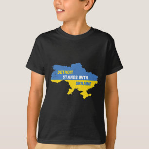 T-shirt Détroit Michigan soutient l'Ukraine