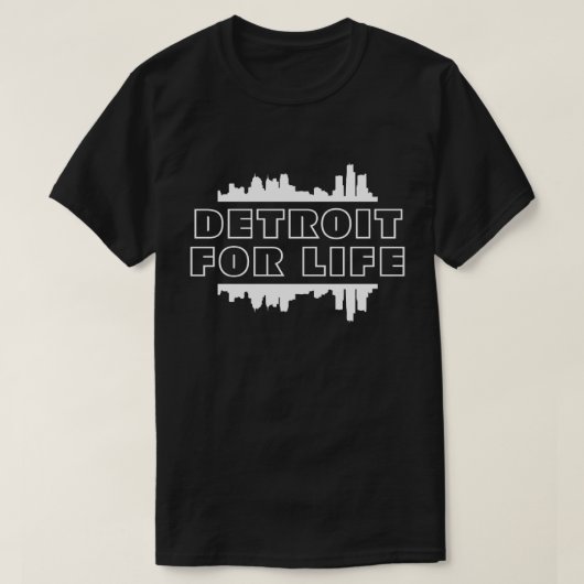 T-shirt Détroit pour la vie - Skyline (Design devant)
