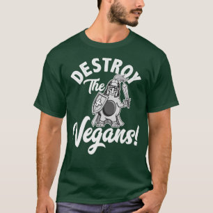 T-shirt Détruisez les végans, végétarien drôle, avocat fra