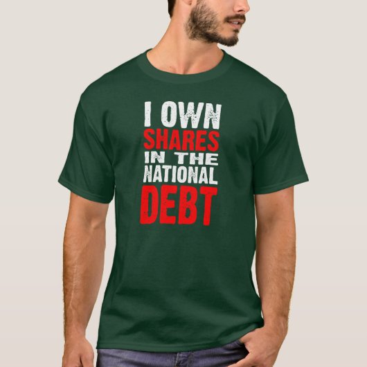 T-shirt Dette nationale (foncée) - customisé (Devant)