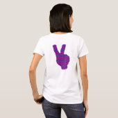 T-shirt Deuces - rose et violet (Dos entier)