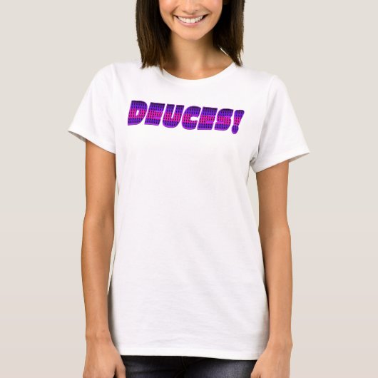 T-shirt Deuces - rose et violet (Devant)