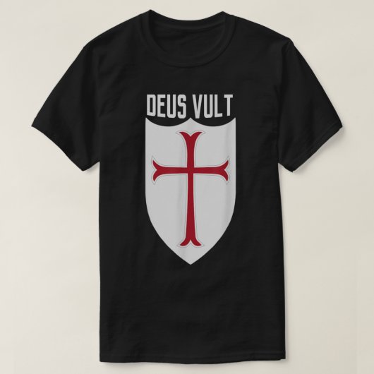 T-shirt Deus Vult God Will It Crusader Meme (Design devant)