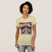 T-shirt Deusa Lua Sol Mulher Mística Camiseta Espiritual B (Devant entier)