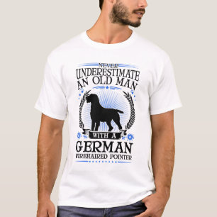 T-shirt Deutsch Drahthaar Alter Mann À poils durs allemand