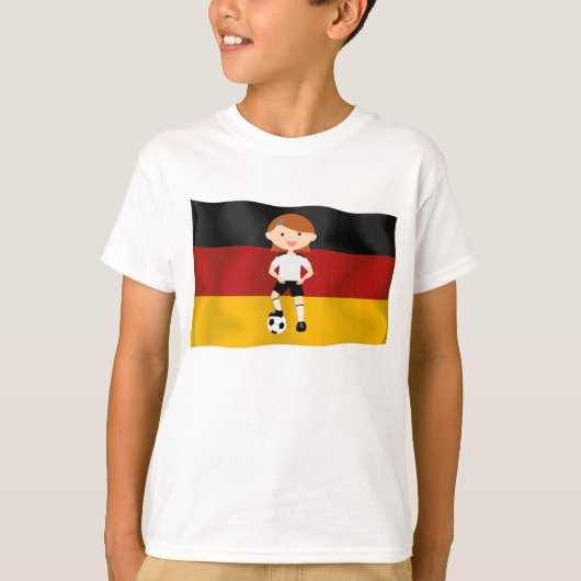 T-shirt Deutschland Allemagne Fußball Mädchen 3 (Devant)