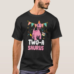 T-shirt Deux A Saurus Dinosaur Cute Kiddo Apatosaurus