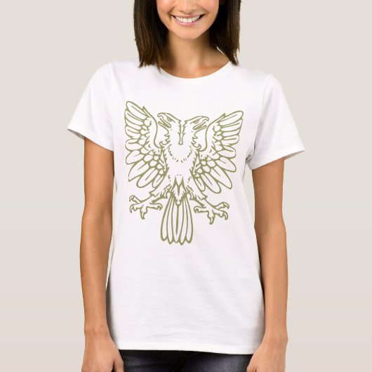 T-shirt Deux aigle en tête - Khaki (Devant)