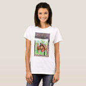 T-shirt Deux amis de cheval (Devant entier)