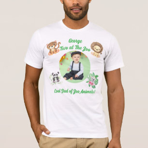 T-shirt Deux au Zoo Safari Animaux de la jungle Anniversai