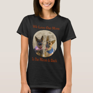 T-shirt Deux berger allemand amour maman