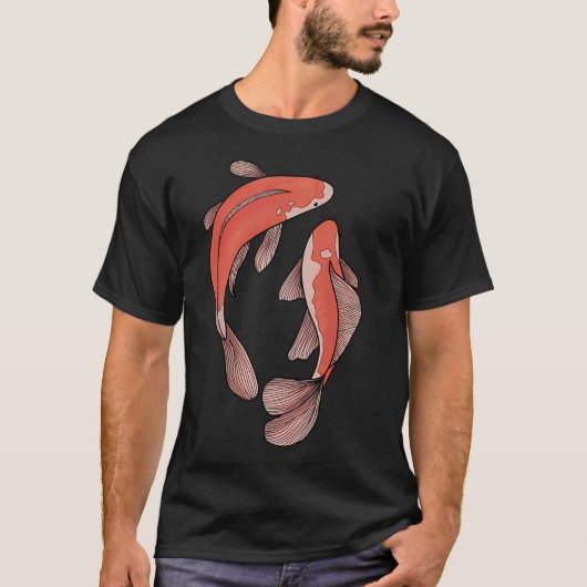 T-shirt Deux carpes koï (Devant)