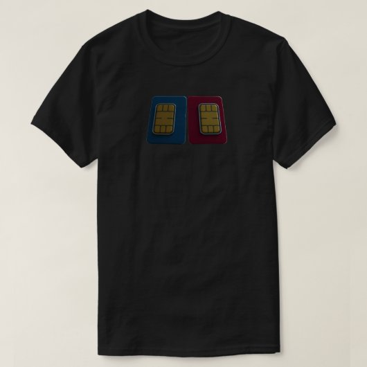 T-shirt Deux Cartes Sim (Design devant)