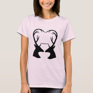 T-SHIRT DEUX CERFS NOIRS