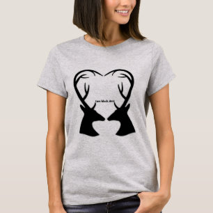 T-SHIRT DEUX CERFS NOIRS