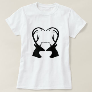 T-SHIRT DEUX CERFS NOIRS