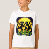 T-shirt Deux chats noirs (Devant)