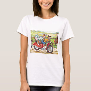 T-shirt Deux chats sur une moto