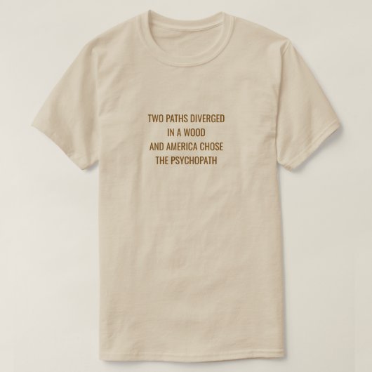 T-SHIRT DEUX CHEMINS DIVERGÉS DANS LES BOIS (Design devant)