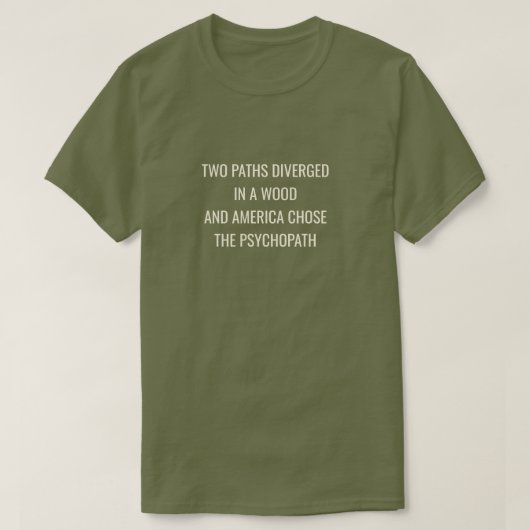 T-shirt DEUX CHEMINS DIVERGÉS -Vert (Design devant)