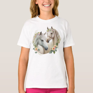 T-shirt Deux Chevaux blancs