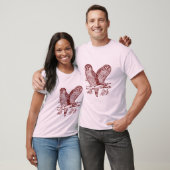 T-shirt Deux Chouettes - Rouge foncé (Unisexe)
