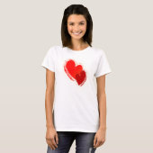 T-shirt Deux coeurs amoureux (Devant entier)