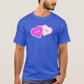 T-Shirt Deux Cœurs Profond Royal (Devant)