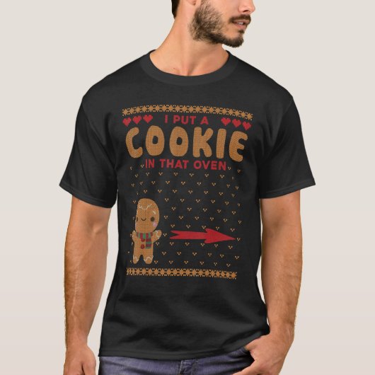 T-shirt Deux Cookies Dans Le Four Matching Noël Vilain (Devant)