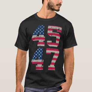 T-shirt (Deux Côtés) 45 47 Trump Meilleure Couverture Que
