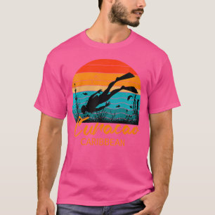 T-shirt Deux Curaçao Caraïbes plongée avec tuba plongée so