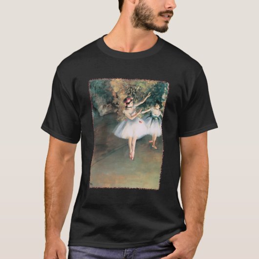 T-shirt Deux Danseurs Sur Une Scène Par Edgar Degas Ballet (Devant)