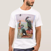 T-shirt Deux espèces de cormorans, artwork avant/inverse (Devant)