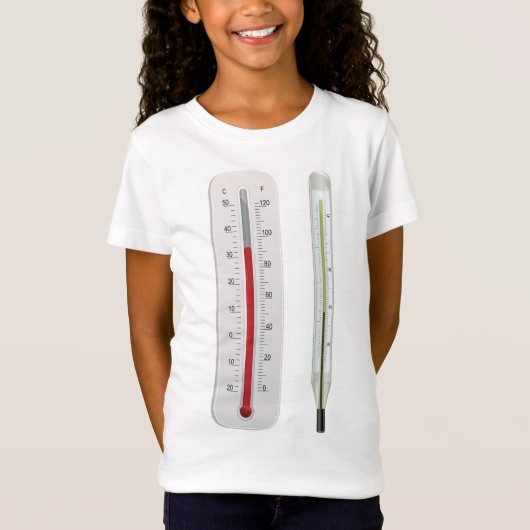 T-shirt deux filles thermomètres (Devant)