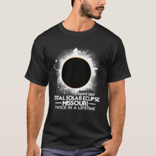T-shirt Deux fois dans un total de vie Éclipse solaire Mis