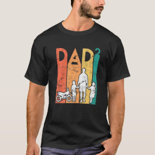 T-shirt Deux Fois Papa Motorcycle Père Papa 2 Enfants Père